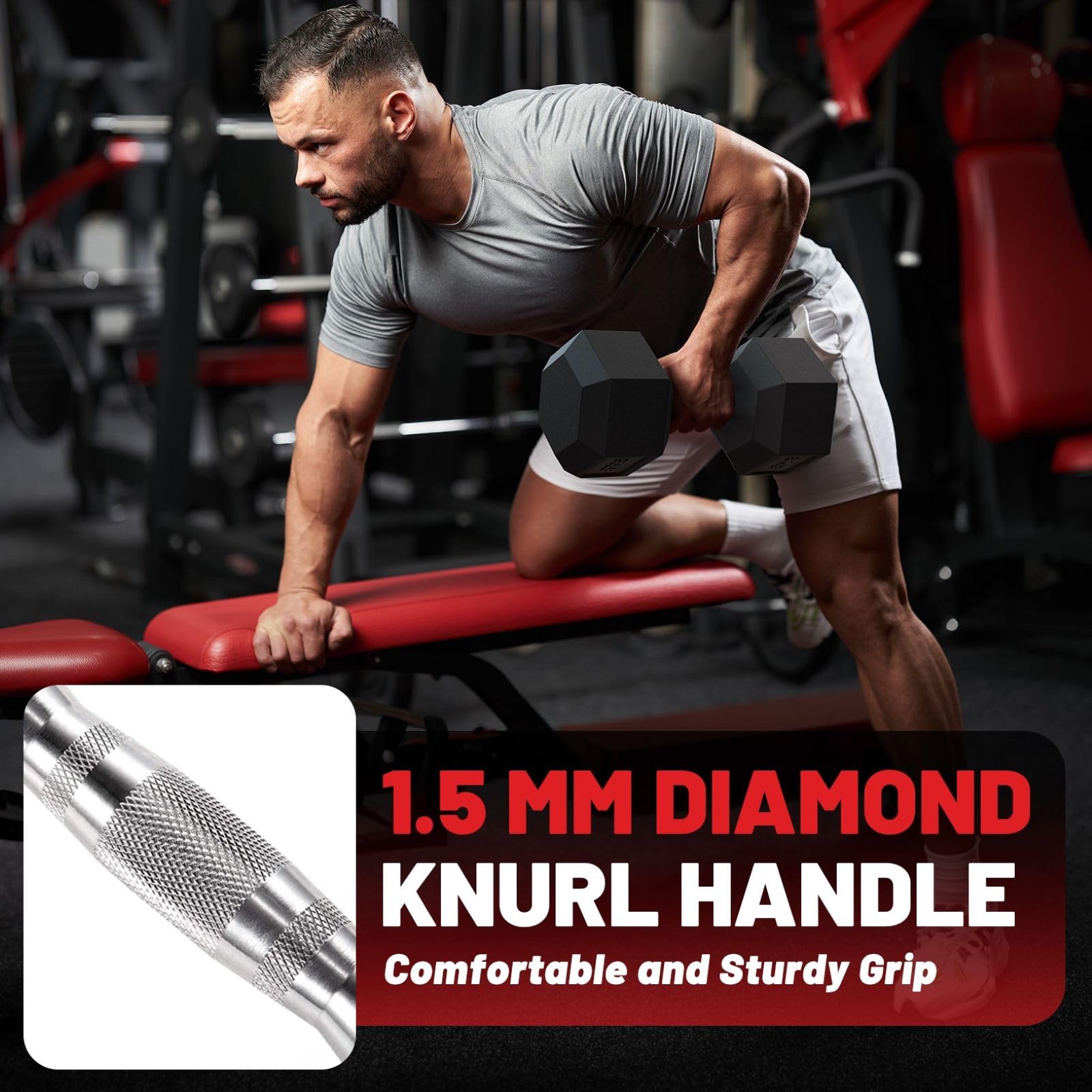PAPABABE Dumbbells Set of 2, 5lbs Dumbbell Pair, 5 Pounds Hand Weights for Women Men at Home, Free Weights Dumbbells Set for Home Gym Equipment, Pesas Mancuernas para Ejercicios de Hombre Casa.