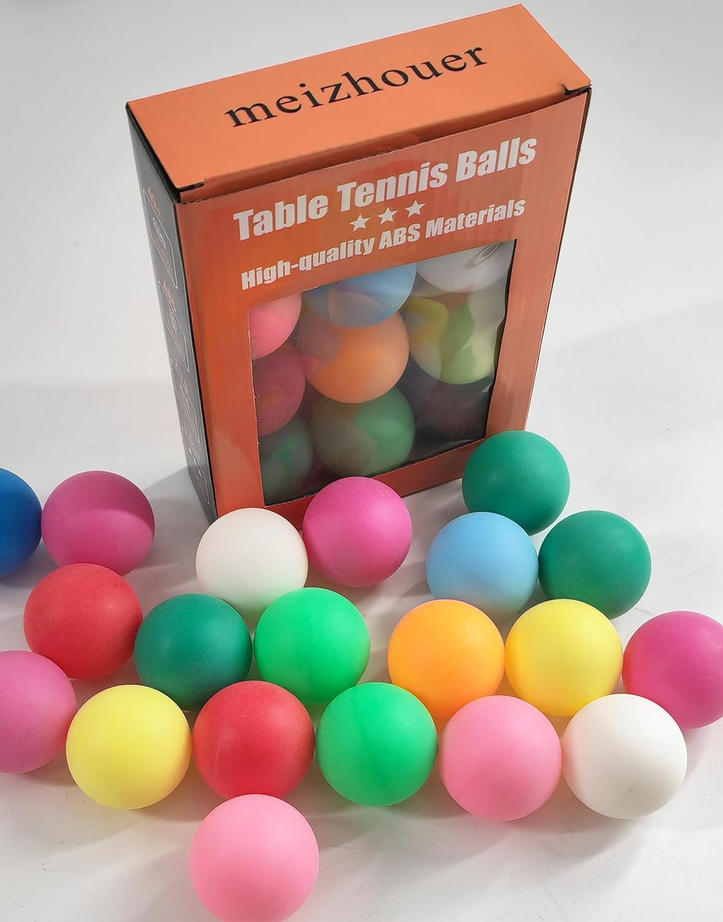 3 Star Ping Pong Balls by High Bounce - Durable ABS Material for Training, Party Games & Cat Play