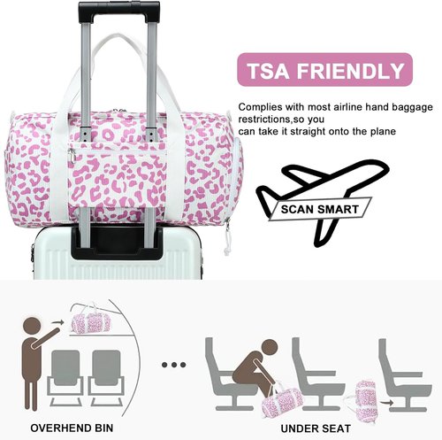 BLUBOON Duffle Bag - Cute Gym Bag for Girls with Shoes Compartment & Waterproof Design | Ideal for Travel
