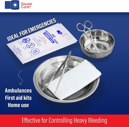 GauzeCare Sterile ABD Combine Pads - Extra Absorbent & Thick Wound Dressings | 50-Pack, 5 x 9 Inches