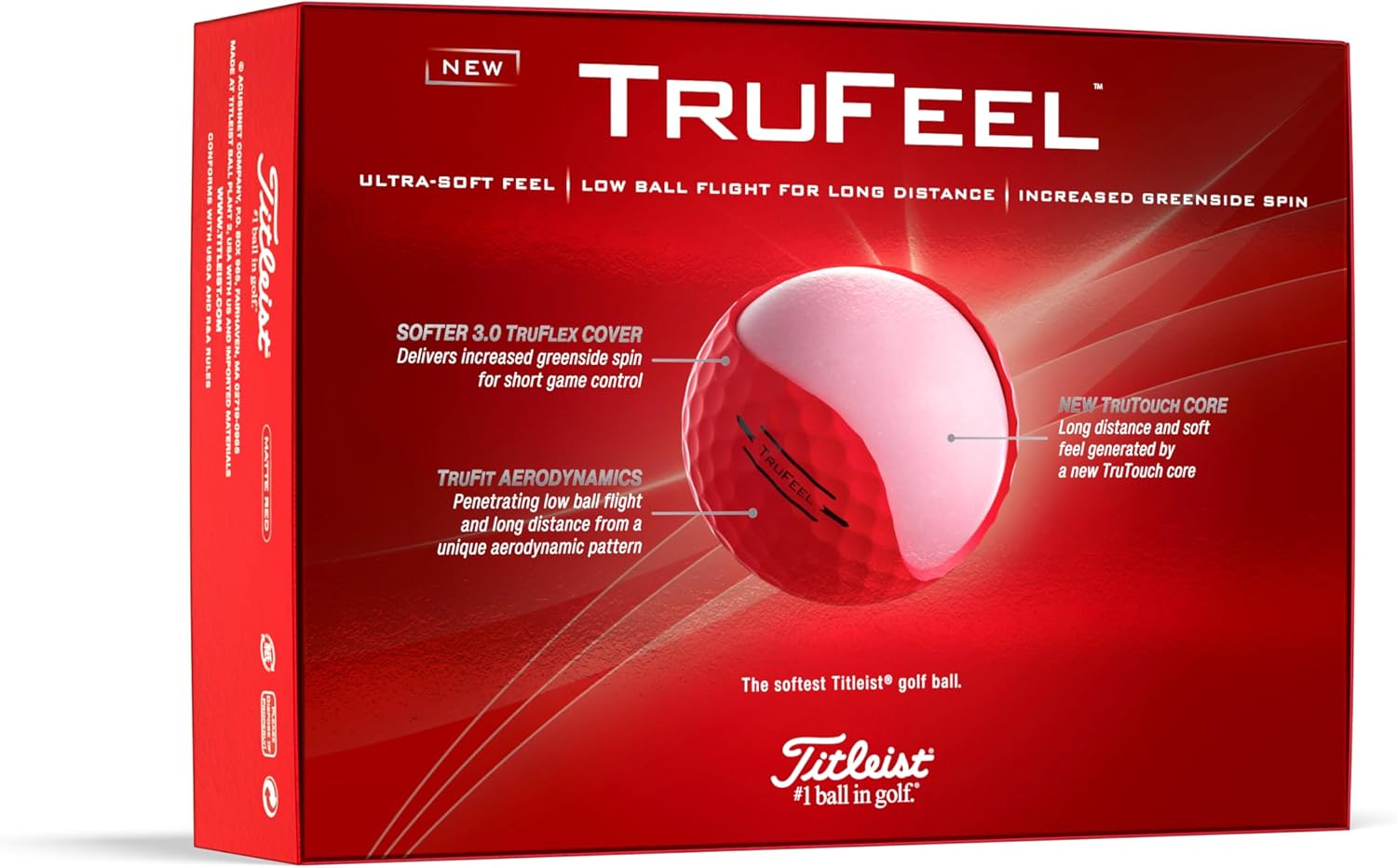 Titleist TruFeel Golf Balls - Exceptional Feel & Distance | Ideal for All Skill Levels