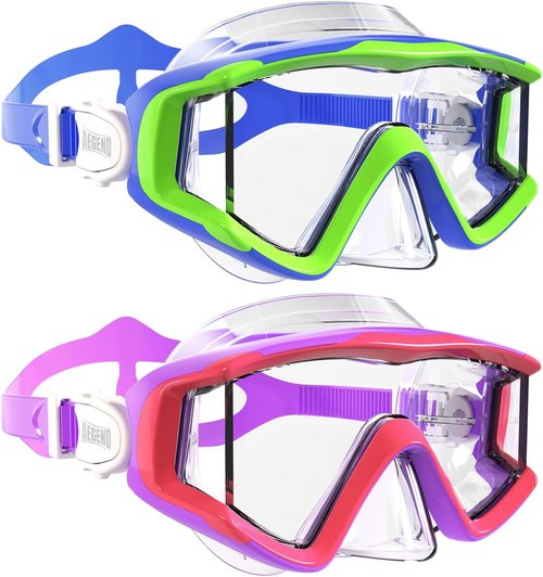 Aegend Diving Mask - Panoramic Anti-Fog Goggles for Snorkeling & Scuba Diving | Includes Mesh Bag