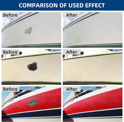 FENFANDAS Marine Fiberglass Repair Kit - Fix Holes, Chips & Cracks | Color Match Epoxy Filler