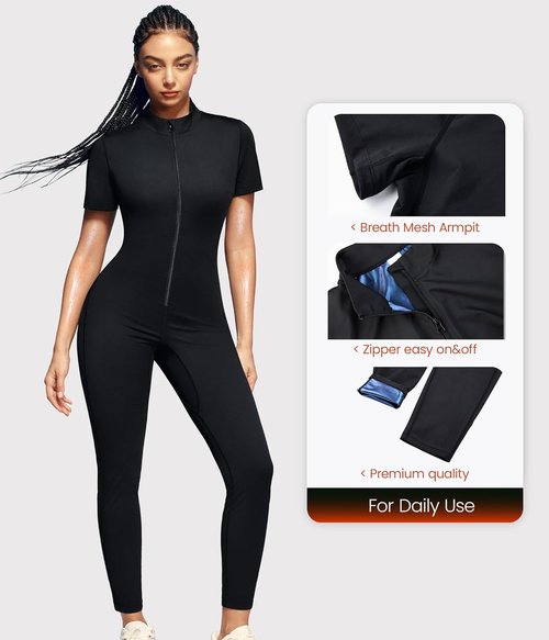 Junlan Sauna Suit - Women's Full Body Sweat Suit for Effective Weight Loss | Comfortable Fit