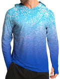 iCKER Men's Sun Protection Hoodie Shirt UPF 50+ Rash Guards Long Sleeve SPF UV Fishing Running Swimming Outdoor Shirts-S049-Large
