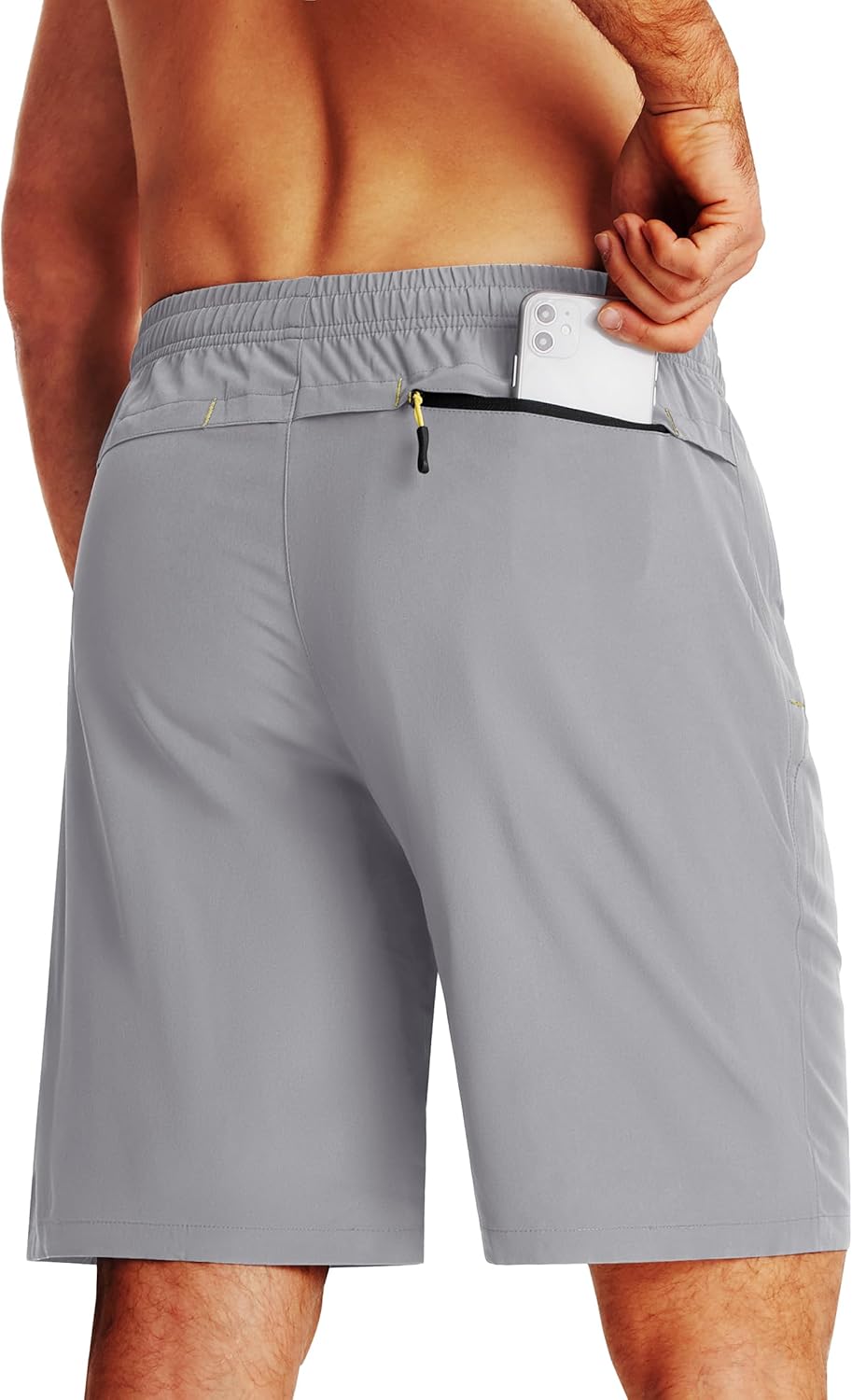 TACVASEN Men's Running Shorts - Quick Dry Lightweight Gym Shorts with 3 Zipper Pockets | 9" Summer Fit