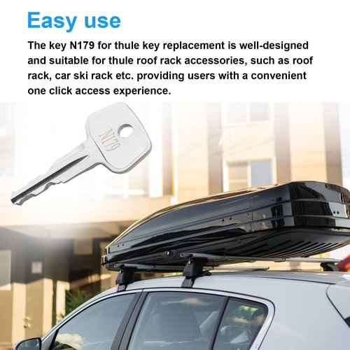 Hugexpen N179 Key Replacement for Thule Rack Core, Key Cylinder for Bike Rack Lock, Roof Cargo Lock, Roof Rack Locks, Cross Bars, Towers, Ski Rack Etc