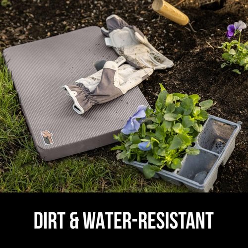 GORILLA GRIP Extra Thick Foam Kneeling Pad - Supportive Cushion for Gardening & Bath Time | 17.5x11, Gray