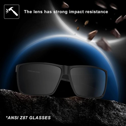 MAXJULI XL Z87 Sunglasses - Ultralight TR90 UV400 Protection for Big Heads | Stylish & Comfortable 8108