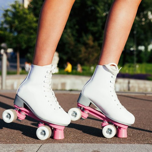 PATIKIL 32 x 58mm Roller Skate Wheels with Bearings, 4 Pack 82A Quad Skate Replacement for Double Row Skate Skateboard Indoor or Outdoor, White