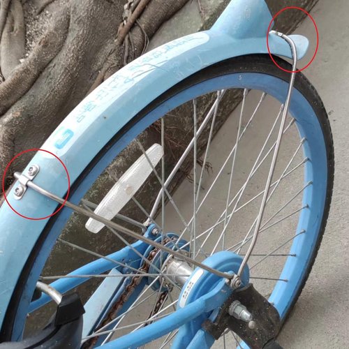 PZRT 4 Sets Bicycle Mudguard Leg Fixing Plate Stainless Steel Leg Fixing Clamp with Slot Plate Screws for Fixing Bicycle Fender Support Pole