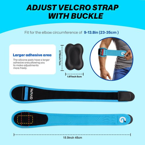 Gviipk 2026 Elbow Brace for Tendonitis and Tennis Elbow for Women Men, Breathable Tennis Elbow Strap with Compression Pad for Pain Relief, Adjustable Forearm Brace with Pressure Warning Design - 1Pack