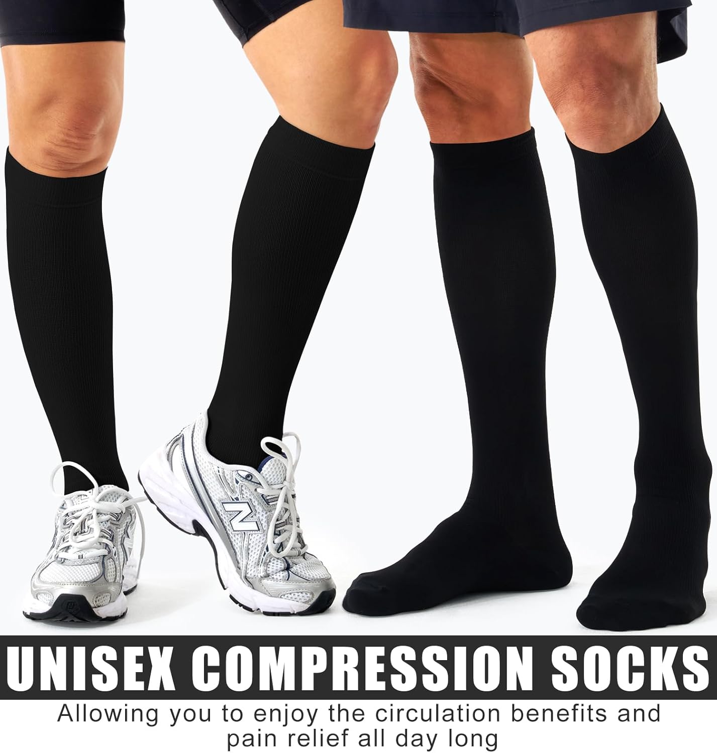 Skiennix Compression Socks - Ultimate Support for Nurses, Running & Recovery | 3 Pairs