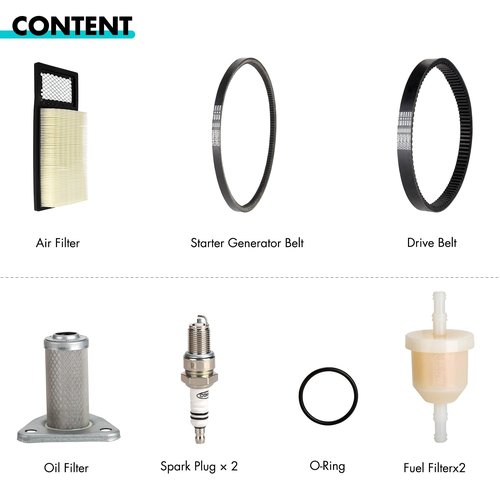 10L0L Golf Cart EZGO Tune Up Kit with Drive Belt & Starter Gen.Belt for EZGO TXT Medalist 1994-2005 with 295/350cc 4 Cycle Robins Motor