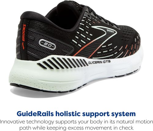 Brooks Women's Glycerin GTS 20 Supportive Running Shoes - Black/Red/Opal | Size 5 Medium