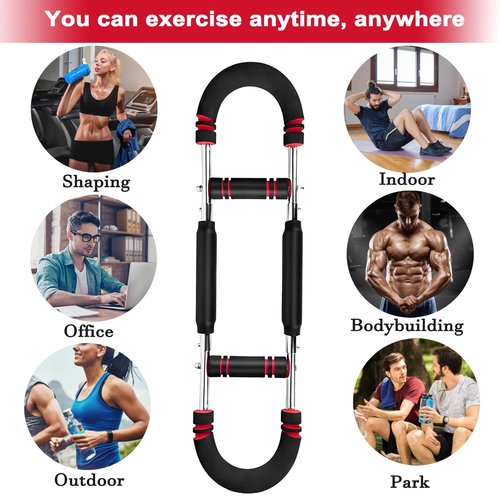 Twister arm Trainer, Adjustable Resistance (40-140 lbs) Chest Workout Equipment,Forearm Power Exercise bar , pectoralis spinalis Device, Portable Detachable Design