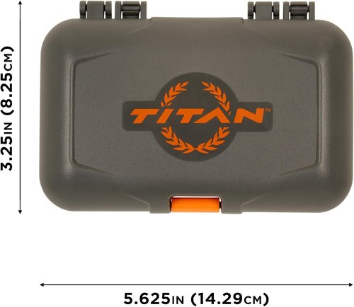 Allen Company Titan Broadhead Box - Holds 6 Broadheads | Compact Outdoor Storage for Bows - Gray/Orange