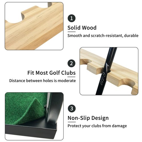 Crestgolf Golf Club Organizers Golf Club Display Golf Putter Rack (9-Hole or 18-Hole or 27-Hole for You to Choose) (Update-9-hole)