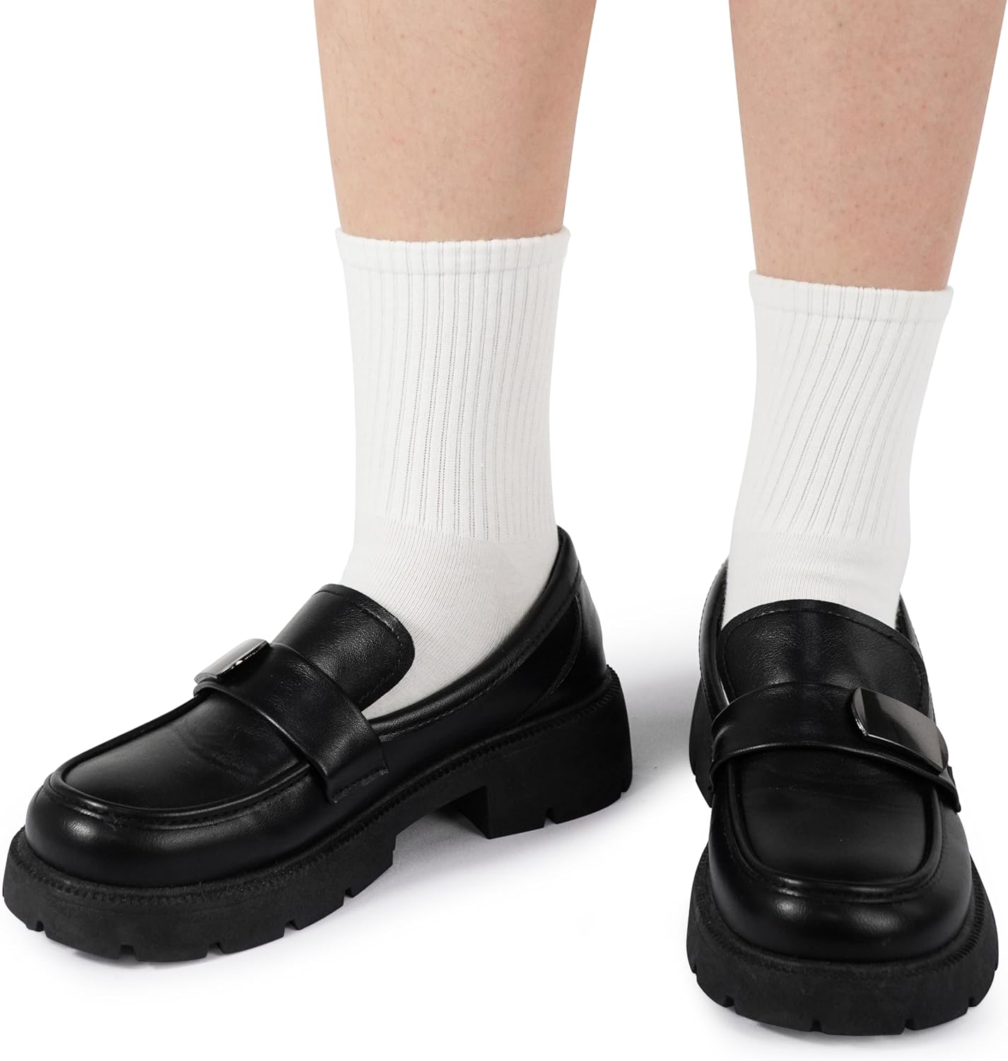 BomKinta Women Casual Calf Socks - Soft Cotton Crew Socks for Comfort | 6 Pairs, Size 5-10