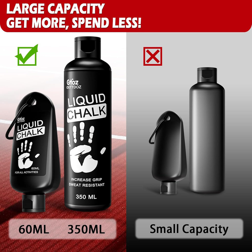 Pro Grade Liquid Chalk - Mess-Free Gym Chalk for Weightlifting, Climbing & More | 2 oz / 12 oz