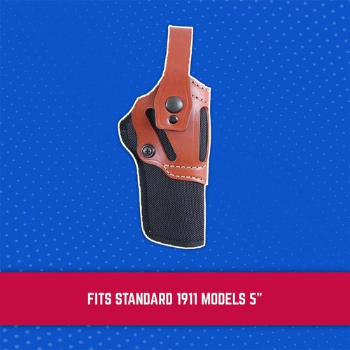 DeSantis The Wild Hog Hybrid Gun Holster, Fits Standard 1911 Models 5" from COLT, S&W, SIG SAUER, Ruger, Kimber, Springfield, Built from 1060D Senior Ballistic Nylon, Ambidextrous