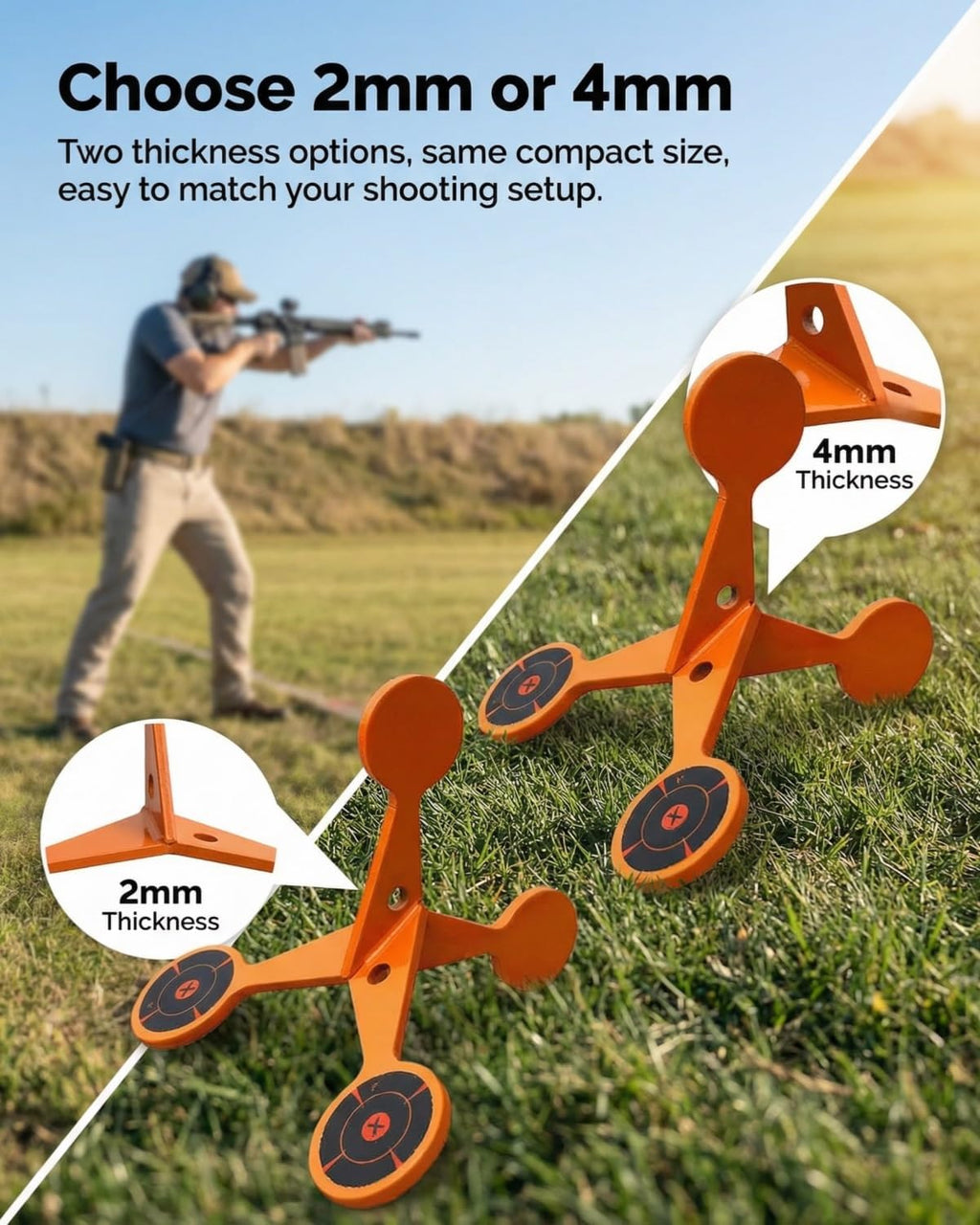 Regine Switzerland Spinning Shooting Target - Portable Metal Flip Roller with 10 Splash Paper Sheets