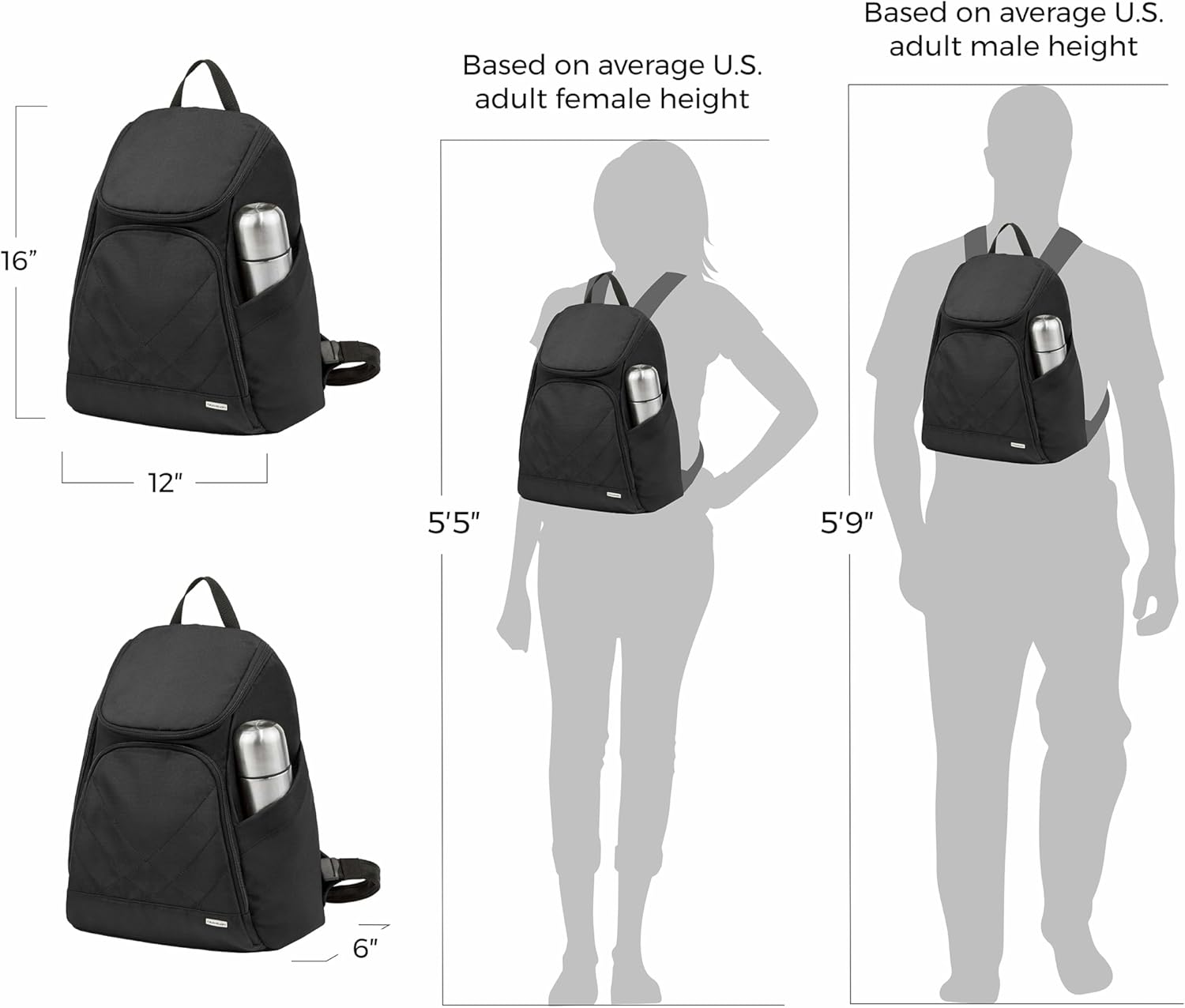 Travelon Anti-Theft Classic Backpack - Secure Design with Multiple Pockets | Ideal for Travel