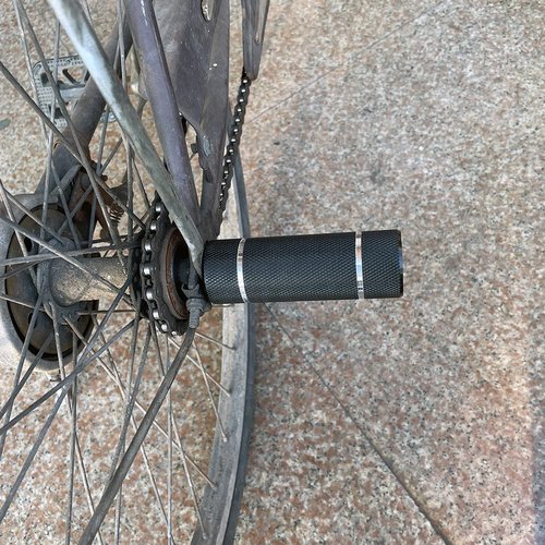 WADEKING WHW BMX Bike Pegs 4.3" Compatible with Both 14mm and 3/8 Inch Axles, Wheel Studs，Aluminum Alloy Durable and Stylish Non-Slip (Black)
