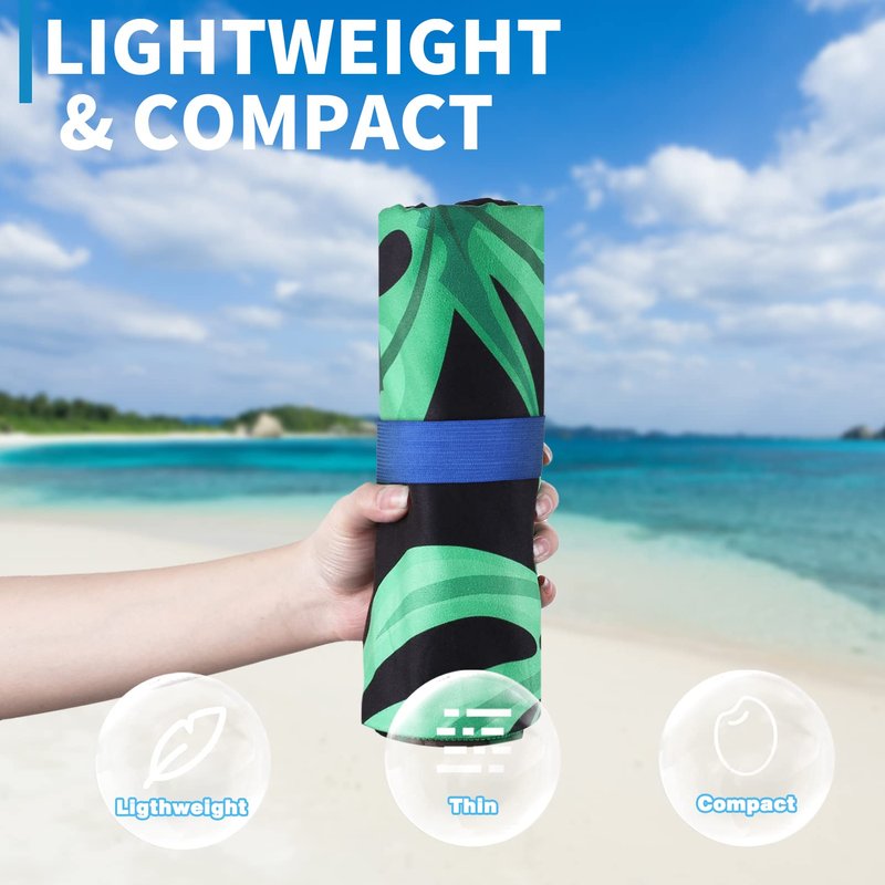 Gomust 2 Pack Lightweight Thin Beach Towel Oversized 71"x32" Big Extra Large Microfiber Sand Free Towels for Adult Quick Dry Travel Camping Beach Accessories Vacation Essential Gift Flamingo Toucan