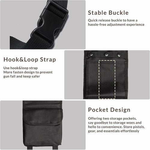 2PCS Gun Racks by [Brand Name] - Truck Front Seat Organizer for Hunting Accessories | Durable Storage Pockets