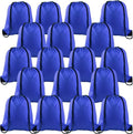 KUUQA Drawstring Backpack - 20Pcs Bulk Blue Gym Sack Bags for Sports, Travel & Storage