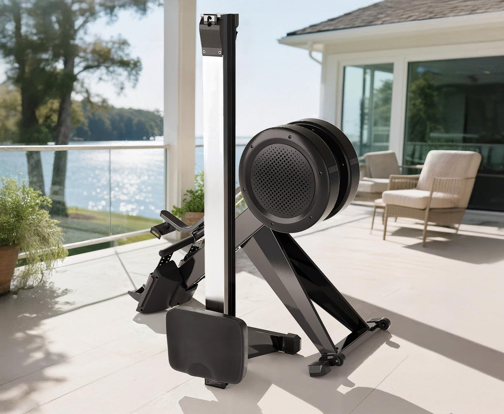 YOSUDA R2 Rowing Machine - Adjustable Air Resistance Rower with Self-Powered Monitor | Ergonomic Design, 53.7'' Rail