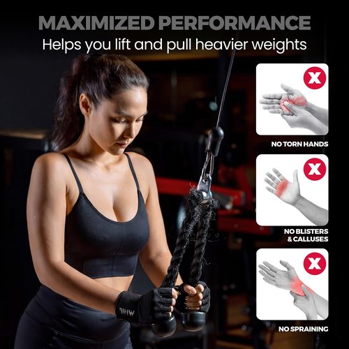 MhIL Workout Gloves for Women - Breathable Gym Gloves with Palm Protection & Enhanced Grip | Padded Weightlifting Gloves with Wrist Wrap Support