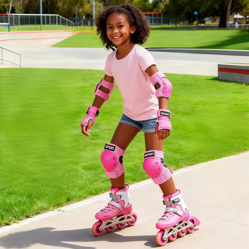 Skiennix Kids Protective Gear Set - Knee, Elbow & Wrist Pads for Ages 3-15 | Perfect for Skateboarding, Cycling & More