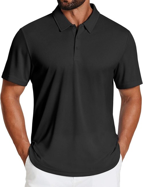 COOFANDY Men's Golf Polo Shirt - Quick Dry Moisture-Wicking Performance | Short Sleeve, Stylish Design