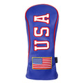 USA Stars and Stripes White Vintage Retro Patriotic Driver Fairway Hybird Wood Cover (Driver Cover)