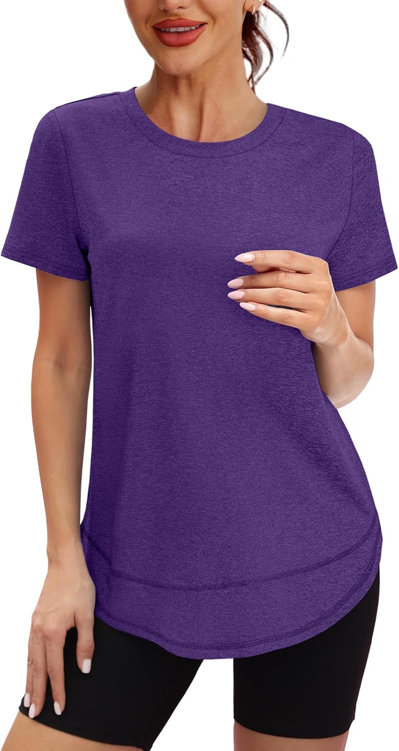 XIEERDUO Women's Quick-Dry Workout Tops - Short Sleeve Hiking & Running Shirts | Sizes S-3XL