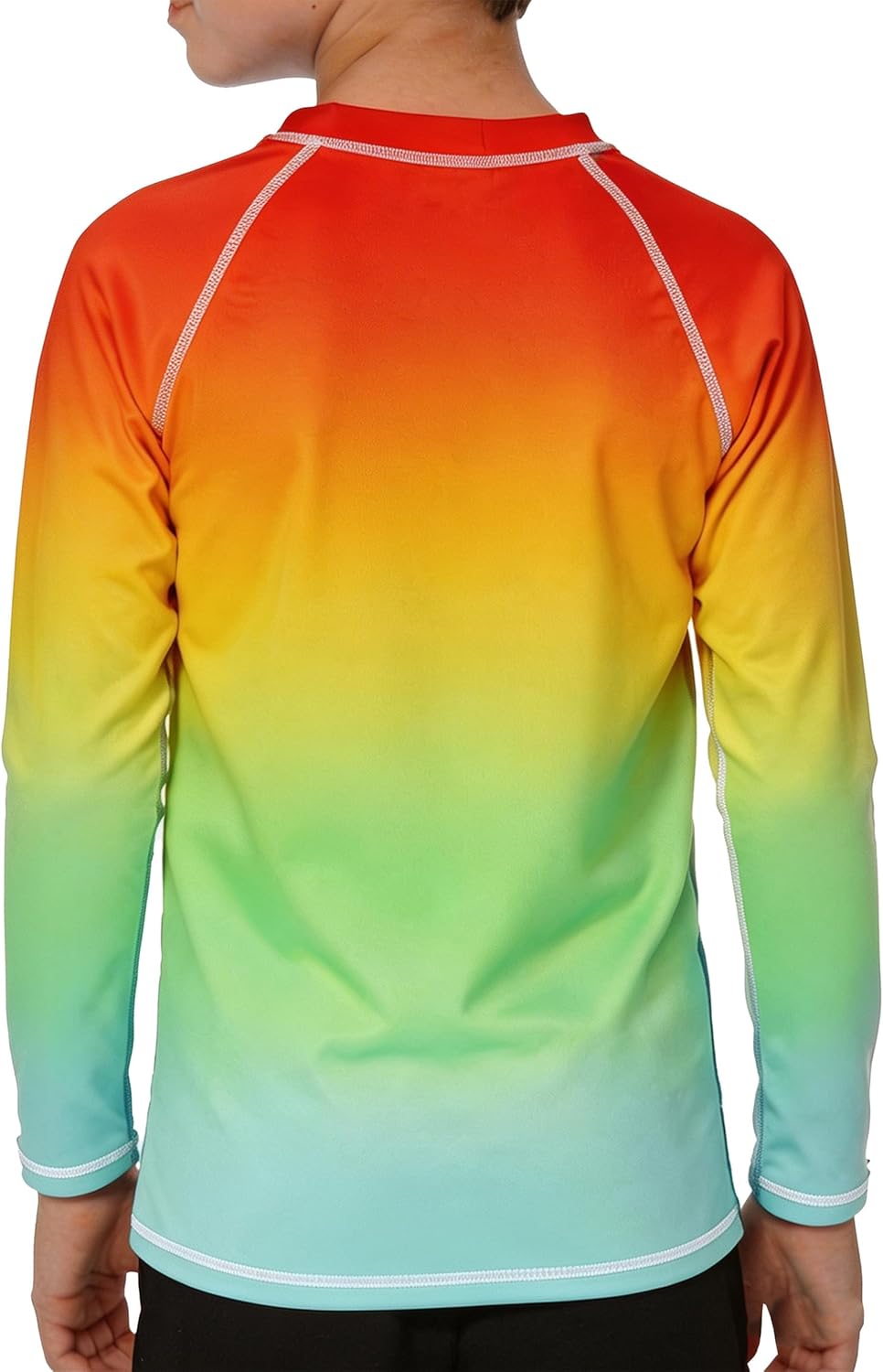 Skiennix Boys' Long Sleeve Rash Guard - UPF 50+ UV Protection Swim Shirt for Beach & Surf