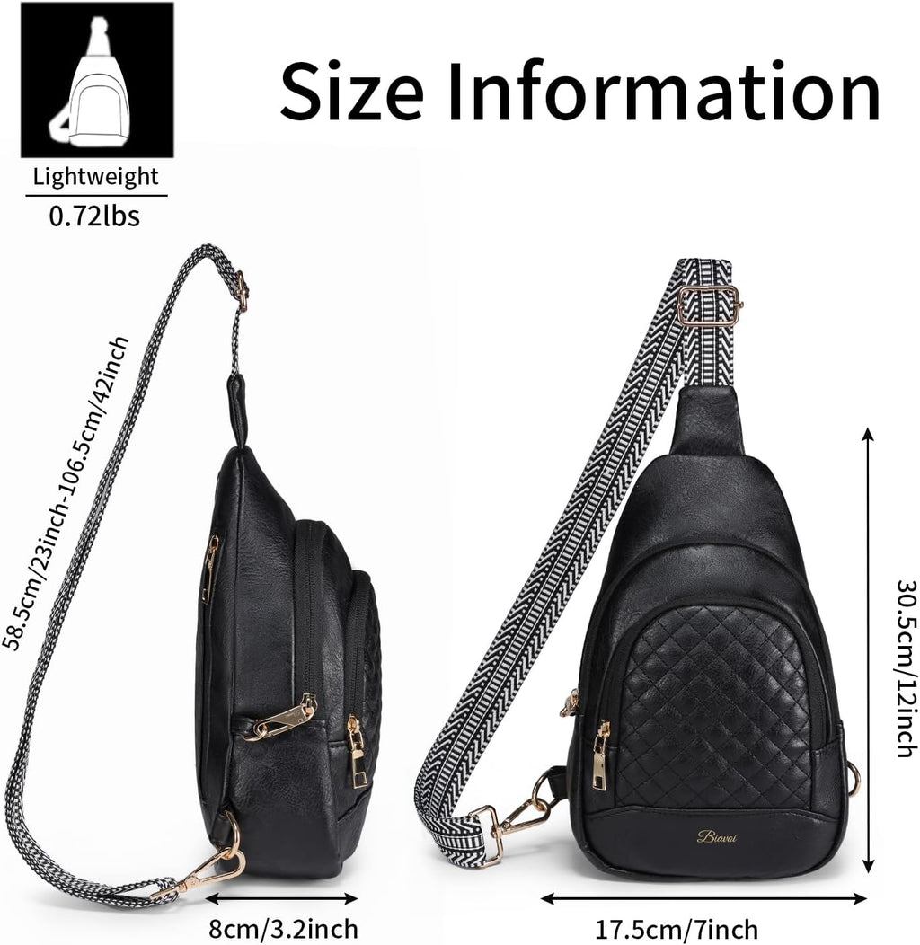 Skiennix Crossbody Bag for Women - Anti-Theft Sling Handbag with Zipper Lock | Vegan Leather, RFID Blocking