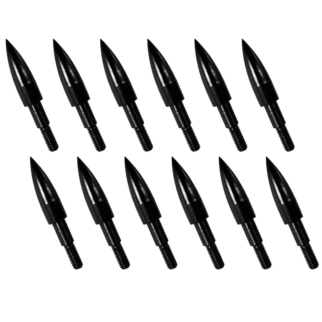 12pcs Archery Arrow Tips 100/125/150/200 Grain Field Tips 5/16 Inch Screw in Bullet Points, Archery Target Crossbow Practice Tip for Arrow Recurve Bow Compound Bow, Hunting Bow Arrow Target Practice