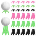 XIHIRCD 30pcs Plastic Golf Tees, 15 Tall & 15 Short Golf Simulator Tees Golf Mat Tees Indoor & Outdoor Practice Golf Tees for Sportsman Golf Lovers Beginners (Black, Green, Pink)