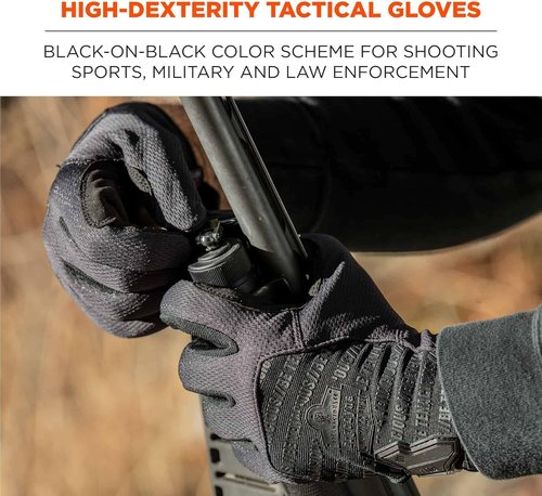 Ergodyne High-Dexterity Tactical Gloves - Black | Unisex, Small Size for Enhanced Grip