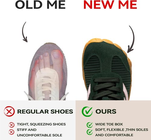 Barefoot Shoes | Women’s Casual Sneakers with Wide Toe Box - Lightweight & Breathable for Hiking & Running