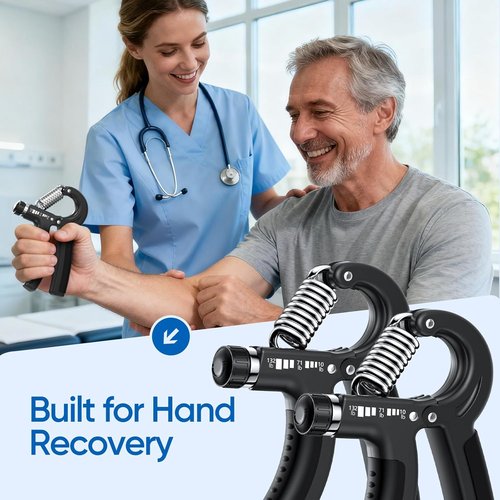FitBeast Grip Strength Trainer - Adjustable Hand Grip Strengthener for Strength Training | 10-132 lbs Resistance, Ideal for Athletes & Rehab