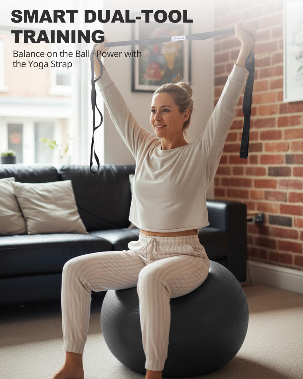 Trideer Exercise Ball - Stability Ball for Yoga, Pilates & Fitness | Core Training & Balance | 5 Sizes Available