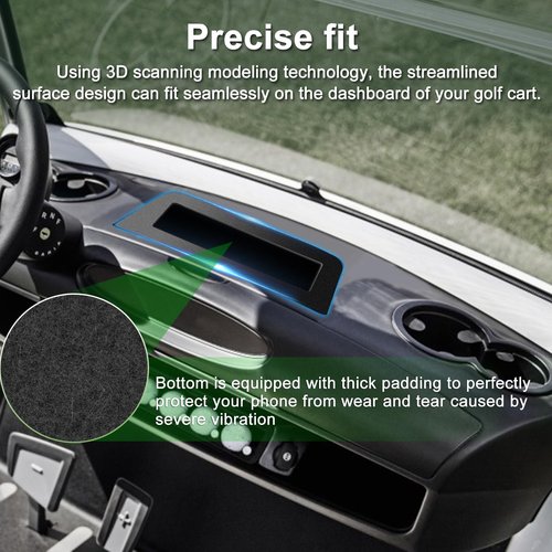 Zelvoro Golf Cart Phone Holder Wallet Holders, for Evolution Golf Cart Accessories 2025, Large Capacity No Divider, Compatible with Evolution D5 Maverick and Ranger Models (Black)