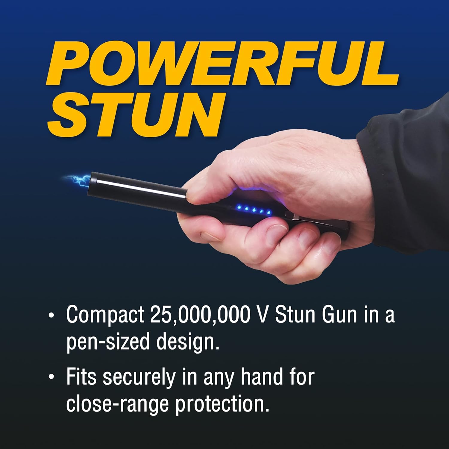 Streetwise Pain Pen Stun Gun - 25,000,000 Volts Tactical Self-Defense Tool | USB Rechargeable, Compact Design
