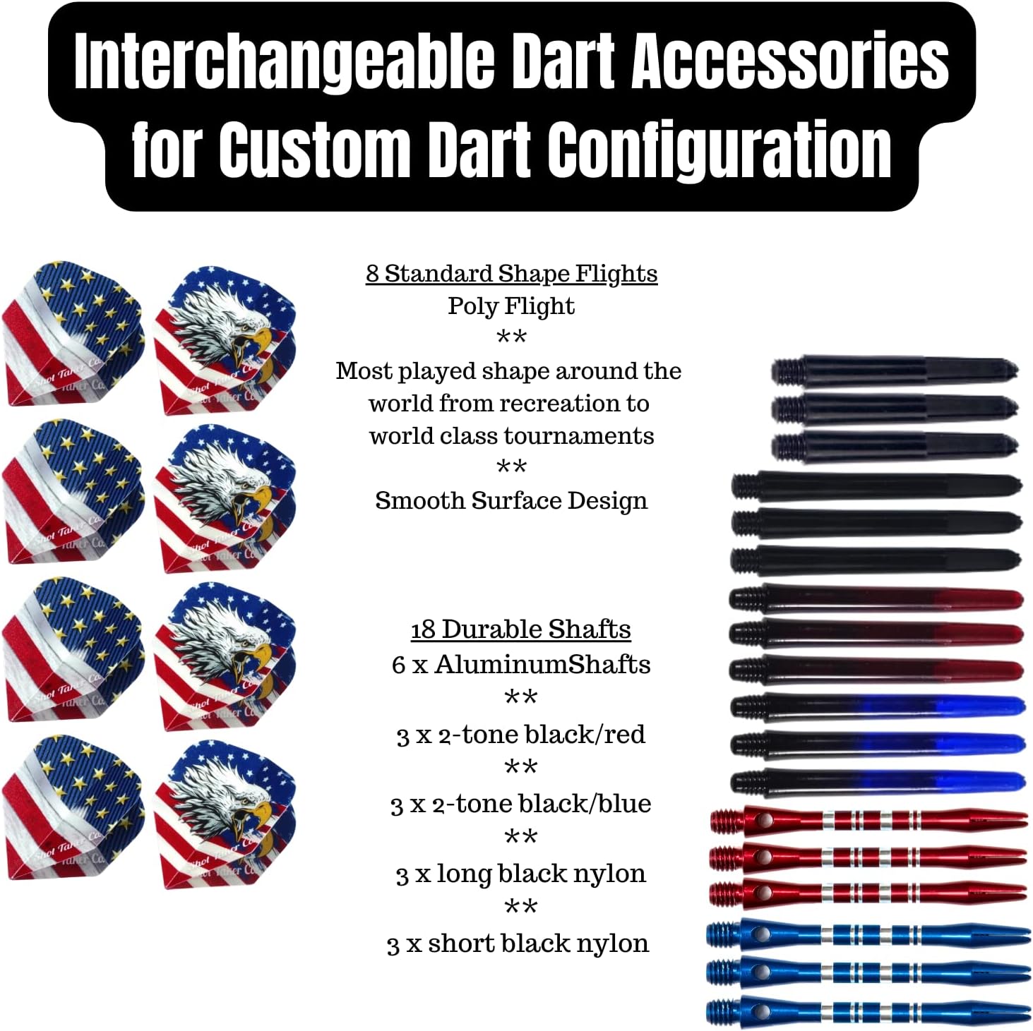 Steel Tip Darts Set - Professional Darts with Brass Barrels & Accessories | Complete Dartboard Kit