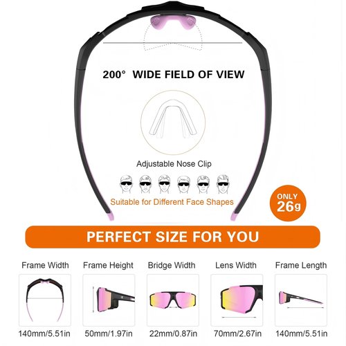suoso Polarized Sports Sunglasses Men: UV400 Running Sunglasses for Women, Lightweight Fishing Baseball Cycling Glasses TR90