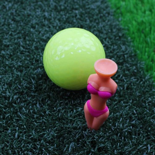 Golf Tees, Golf Accessories for Men, 3" Funny Golf tees, Golf Sexy Girl Lady Tees Fun Holder Home Golf Training (Purple-24P)